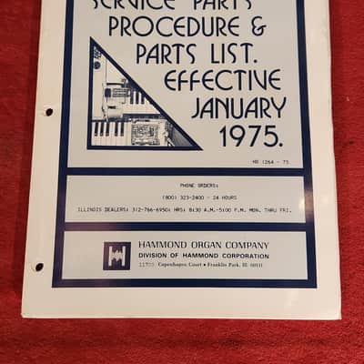 Lot of Vintage 1970s Hammond/Leslie Service Manuals and Price Lists image 6
