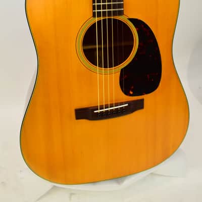 Vintage 1966 Martin D-18 Acoustic Guitar, Natural w/ Case image 4