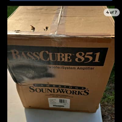 Cambridge SoundWorks BassCube 851 100W 8in Powered Subwoofer Black RCA/3.5 image 5