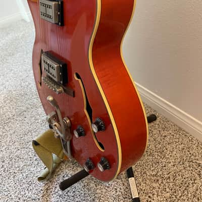 Epiphone Emperor Swingster Orange with Bigbsy image 5