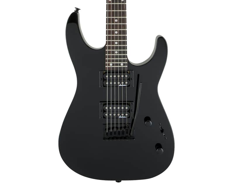Used Jackson JS Series Dinky JS12 Electric Guitar Gloss Black w/Amaranth FB image 1
