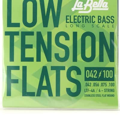 La Bella LTF-4A Low Tension Flexible Flats Bass Guitar Strings - .042-.100 image 2