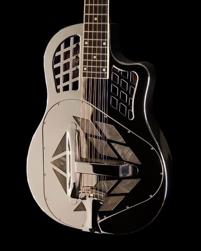 National Reso-Phonic Style 1 Brass Bodied Cutaway Tricone 2023 Mirror Nickel image 1