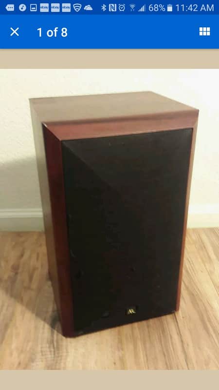Acoustic Research AR15 AR-15 Hi-Res single bookshelf monitor audiophile speaker! AR15 AR 15 Cherry image 1