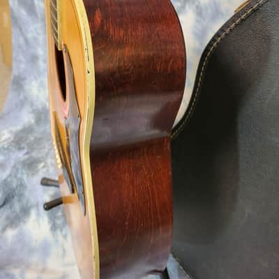 Vintage RARE 1970 Harmony H159 Dreadnought Birch Natural Neck Reset New Strings Pro Setup Original Soft Shell Case image 7