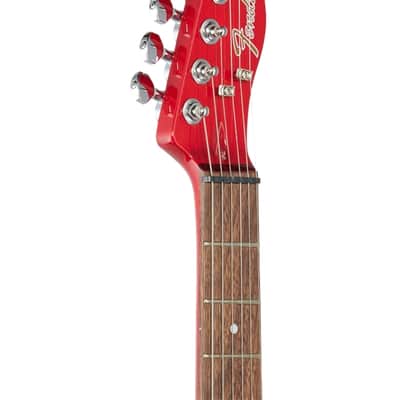 Fender Jim Adkins JA90 Tele Thinline Guitar Laurel Neck Crimson Transparent image 4