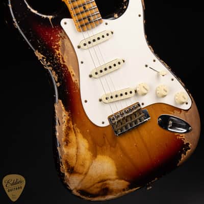2024 - Fender Custom Shop Limited Edition Red Hot Stratocaster Super Heavy Relic - Faded Aged Chocolate 3-Tone Sunburst image 6