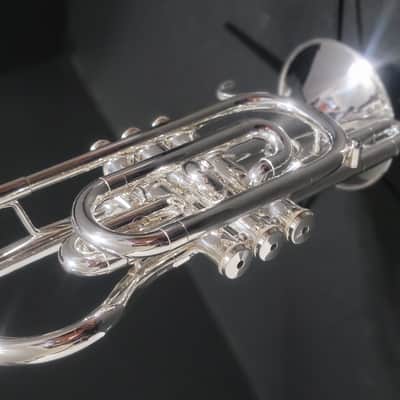Getzen Capri Series Cornet Shepherd's Crook ,2 Mouthpieces & Hardcase . 1992 - Silver plated image 9
