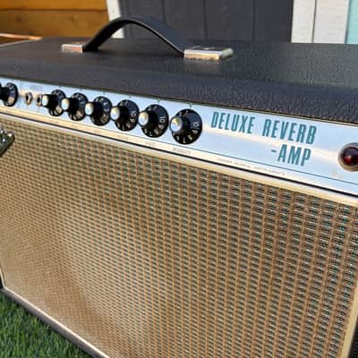 Fender Deluxe Reverb "Drip Edge" 2-Channel 22-Watt 1x12" Guitar Combo 1968 - 1969 - Silverface image 3