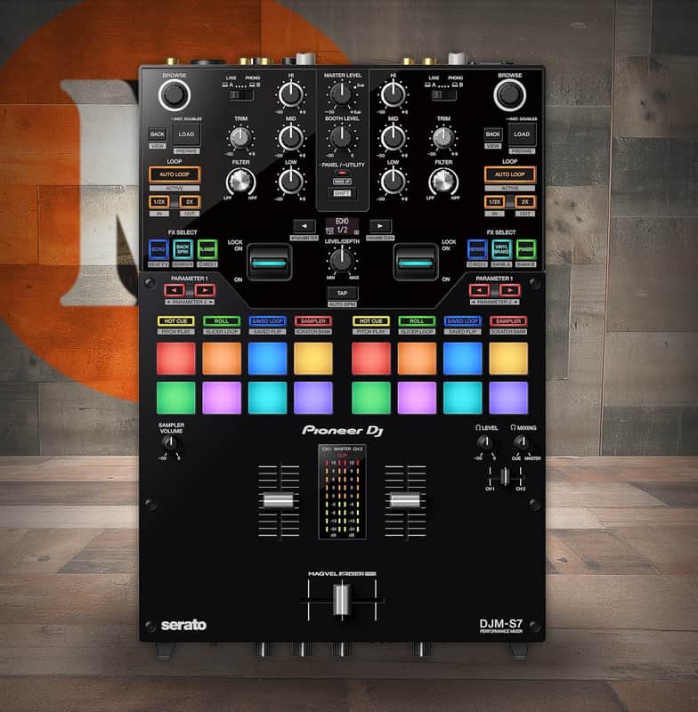 Pioneer DJ DJM-S7 2-Channel Mixer for Serato DJ (DJM-S7) image 1