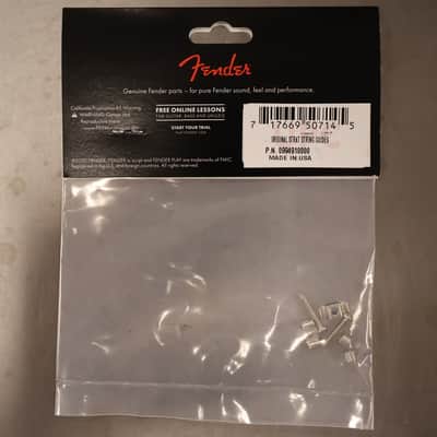 Fender Vintage-Style Stratocaster String Guides (2) (Chrome) image 3