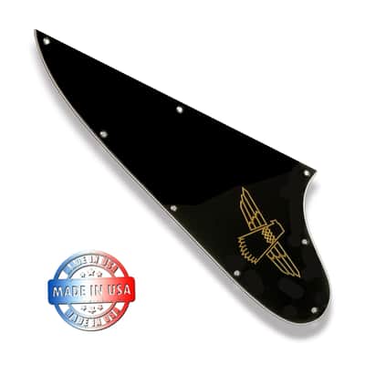 USA Made New 3 Ply Black Pickguard for 1987-1998 Gibson Thunderbird Bass + Gold Decal image 6