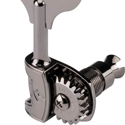 Fender Deluxe Bass Tuners with Fluted-Shafts (4) Black Chrome image 3