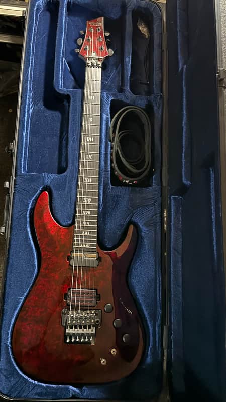 Schecter C-1 FR S Apocalypse w/ hard case and custom strap image 1