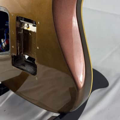 Unbranded Super Strat Style Electric Guitar Body HSS - Custom Snake Skin Finish image 13