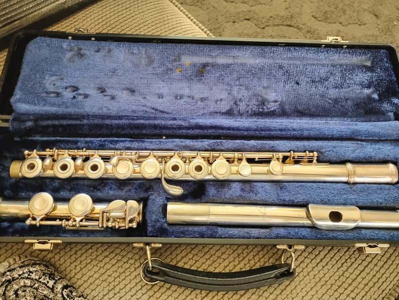 Armstrong 103 Student Model Open-Hole Flute with C Foot, Inline G 2010s - Silver-Plated image 1