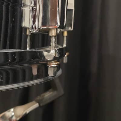 Pearl Stewart Copeland Chrome over brass model B4214 10 lug snare drum 1970s - Chrome image 8