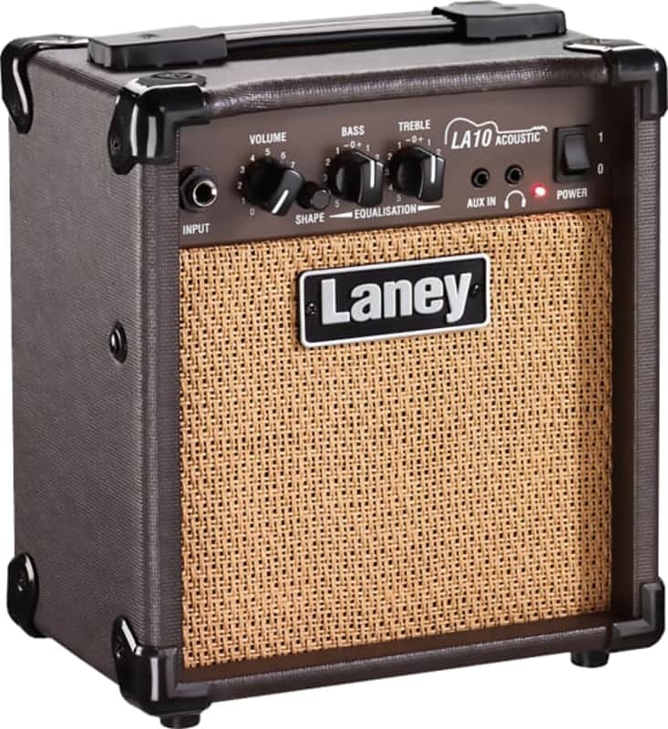 Laney LA10 10-Watt Acoustic Guitar Combo Amp With 5" Speaker 2-Band EQ Aux Input & Headphone Out image 1