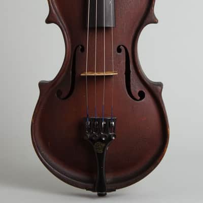 Folk Violin (unlabelled) ,  c. 1920, black hard shell case. image 3