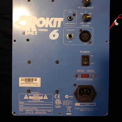 KRK Rokit 6 RPG2 Powered 6” Active Studio Monitor Back plate image 1
