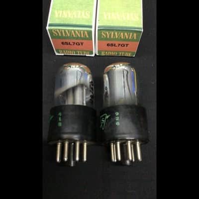 MATCHED PAIR SYLVANIA 6SL7GT Chrome Dome Premium Vintage VACUUM TUBES K.9698 image 2