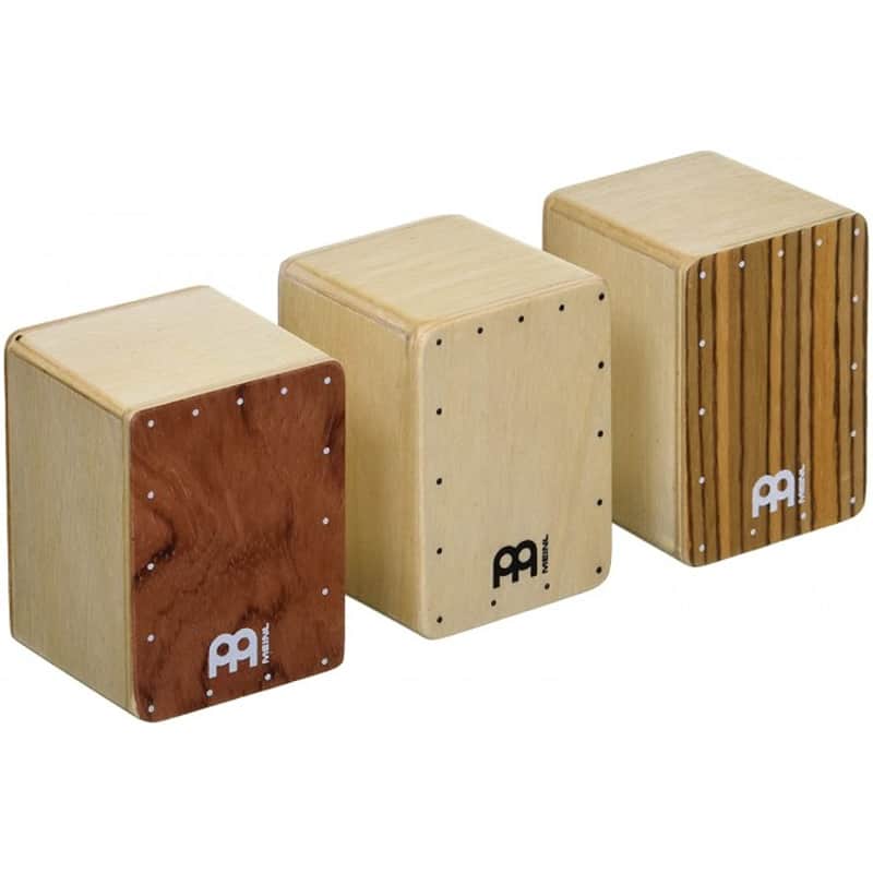 Meinl mini cajon shaker set of 3, bubinga natural zebrano image 1