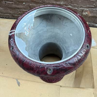 Unbranded 8.5" Goblet Doumbek / Darbuka Hand Drum Shell – Textured Burgundy – Project / Parts Only image 13