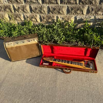 Gibson EH-500 Skylark Korina Lap Steel & Hard Case Mid 1960's w/ GA-5T Skylark Tube Amplifier image 1