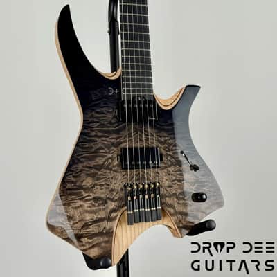 Infinia Neptune Headless Electric Guitar w/ Bag - Obsidian Black image 3