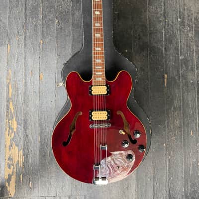 Vintage Epiphone Riviera Japan 1983 Maxons - Wine Red image 2