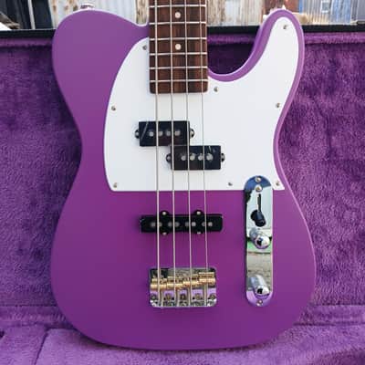 Clip TBS-4 Bass Guitar Short Scale Telebass Lavender Mist image 1