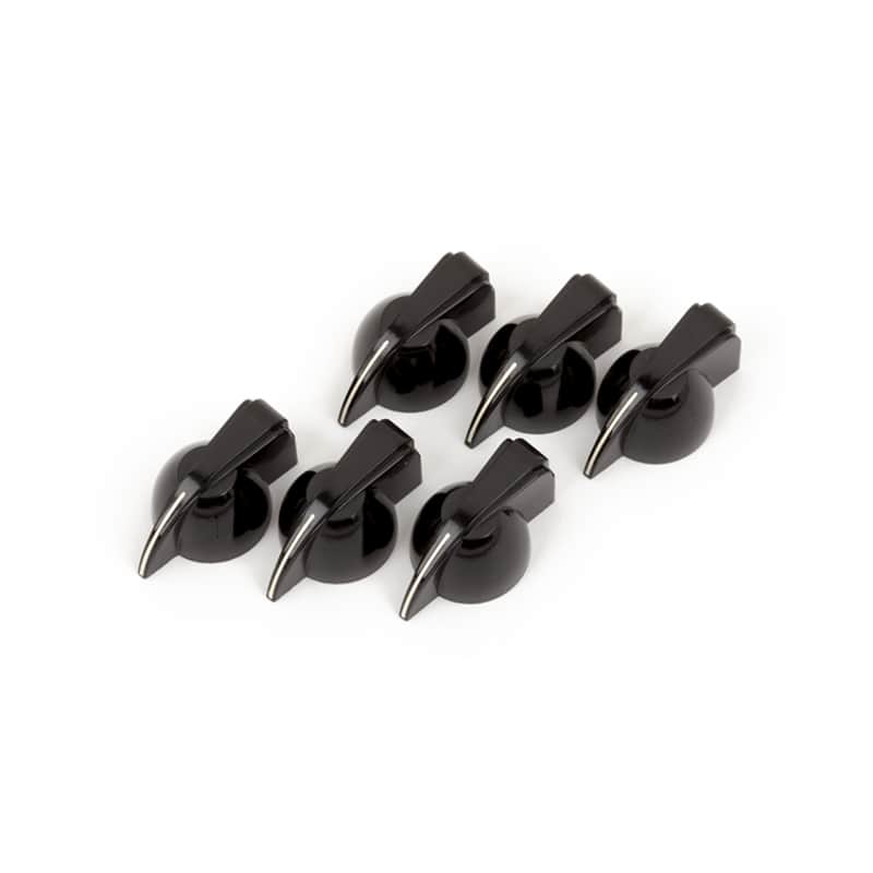 NEW Fender Pure Vintage Chicken Head Amplifier Knobs - Black - Set of 6 image 1