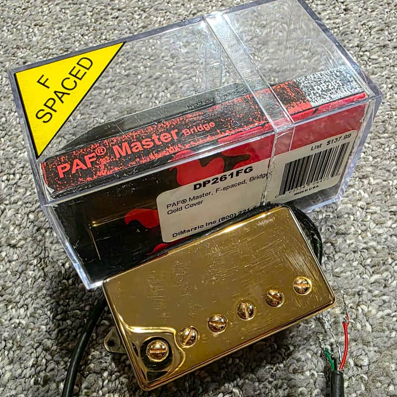 DiMarzio DP261FN PAF Master F-Spaced Bridge Humbucker 2010s - Gold image 1