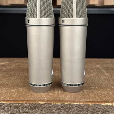 Vintage Neumann U87 Condenser Microphone Matched Stereo Pair! One SN Apart! 1971 U 87 With Swivel Mounts. Rare! image 9