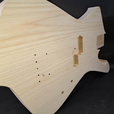 Unfinished Ash Iceman P bass guitar body - fits fender necks J2515 image 6