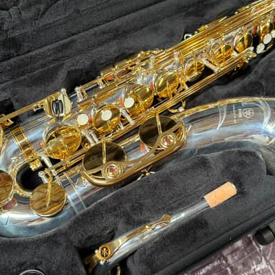 Yamaha YTS-480SGLK Tenor Saxophone Silver-plated Body, Gold Lacquer Keys Auth Dlr New Unplayed #540 image 2