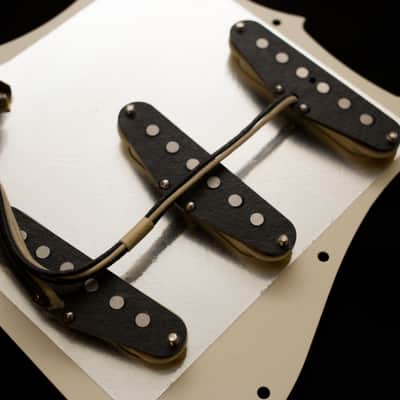 Polaris Loaded Strat Pickguard with Handwound Alnico 2 Pickups, CTS Pots, Orange Drop Capacitor, and Switchcraft Jack image 3