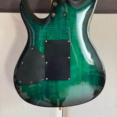 1993 Vintage Ibanez S540FM Royal Green Sunburst MIJ image 6