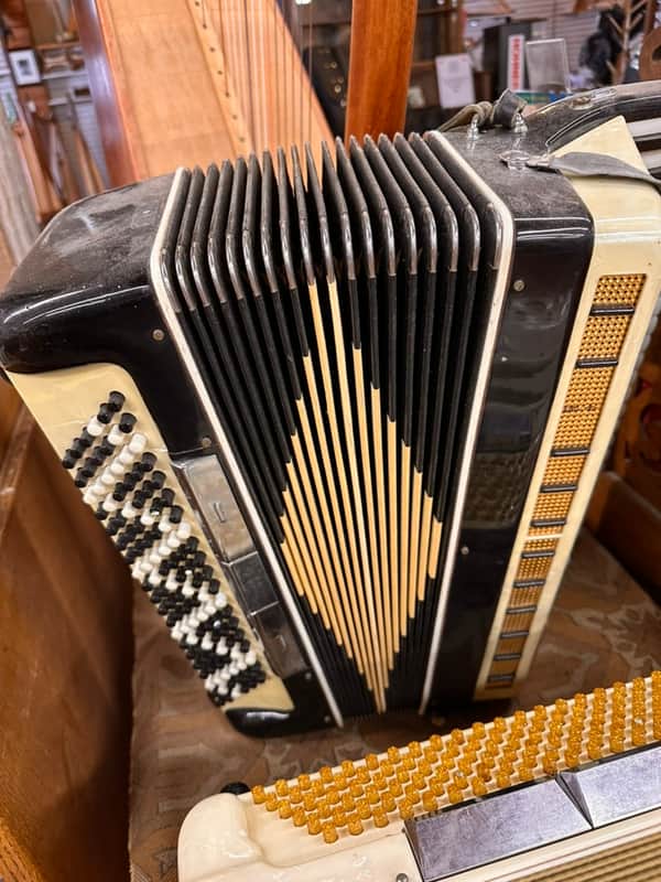 Vintage Nobility (Noble) 120-Bass Piano Accordion - Cream Pearl - Made in Italy image 1
