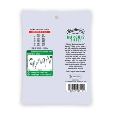 Martin MA130S Authentic Acoustic Custom-Gauge Marquis & Steel Guitar Strings, 11.5-47 image 2