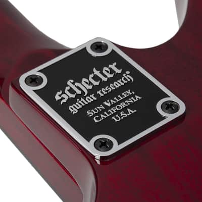 Schecter 1753-SHC Synyster Standard Plus 6 String Electric Guitar - Transparent Deep Red (1753) image 5