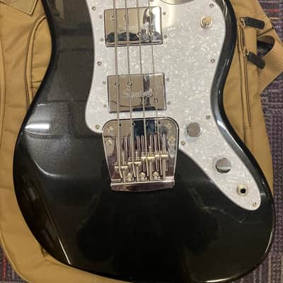 Squier Paranormal Rascal Bass HH Black + Free Gold Pickguard and Ernie Ball Strings image 2