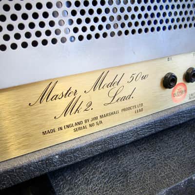Marshall JCM 800 Lead Series Amp & JCM 800 Lead-1960 Cabinet All Original-Circa-1985-Black Vinyl Brown Grill Cloth image 17