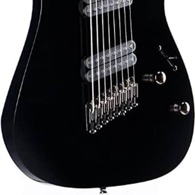 Ibanez Model RGMS8BK Multi Scale 8 String Electric Guitar - Black image 1