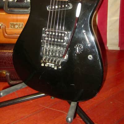 ~1987 Fernandes Super Strat w/ Reverse Headstock Black image 1