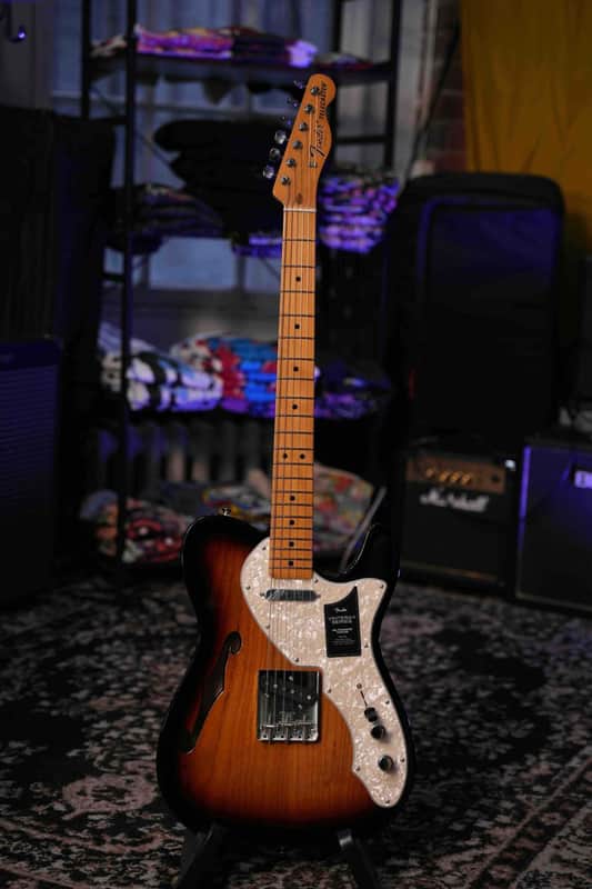 Fender Vintera II '60s Telecaster Thinline, 3-Tone Sunburst with Gig Bag image 1