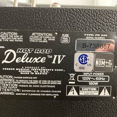 Fender Hot Rod Deluxe IV 3-Channel 40-Watt 1x12" Guitar Combo 2018 - Present - Black image 7