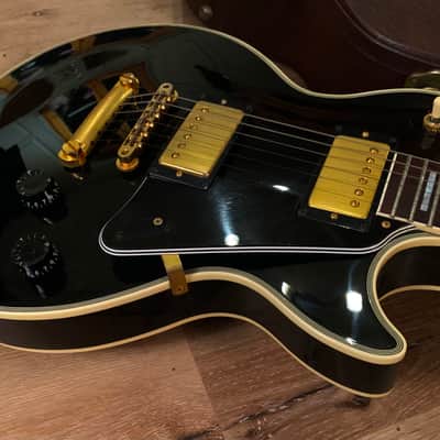 Rare Orville Les Paul Custom (MIJ Orville by Gibson) Black Beauty with factory Gibson Openbook Headstock image 5