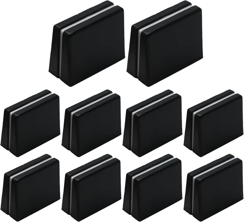 10pcs Fader Caps, Mixer Slider Fader Knobs Black Fader Cap for Pioneer DJM350, 400, 500, 700, 750, 800, 850, 900NEXUS, 900SRT, 900NXS2, 2000, 2000nexus, Easy Installation, Black image 1