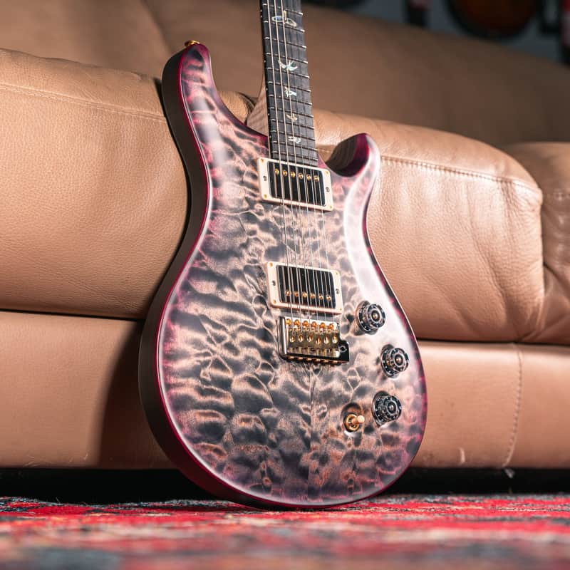 PRS Wood Library DGT 10 Top in Satin Purple Charcoal Wrap Burst image 1